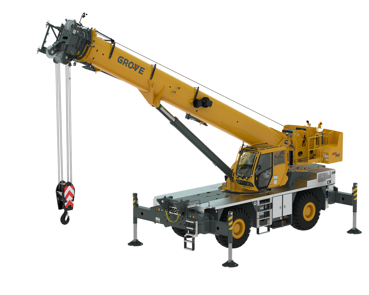 Manitowoc GRT765 rough-terrain crane in the UES fleet