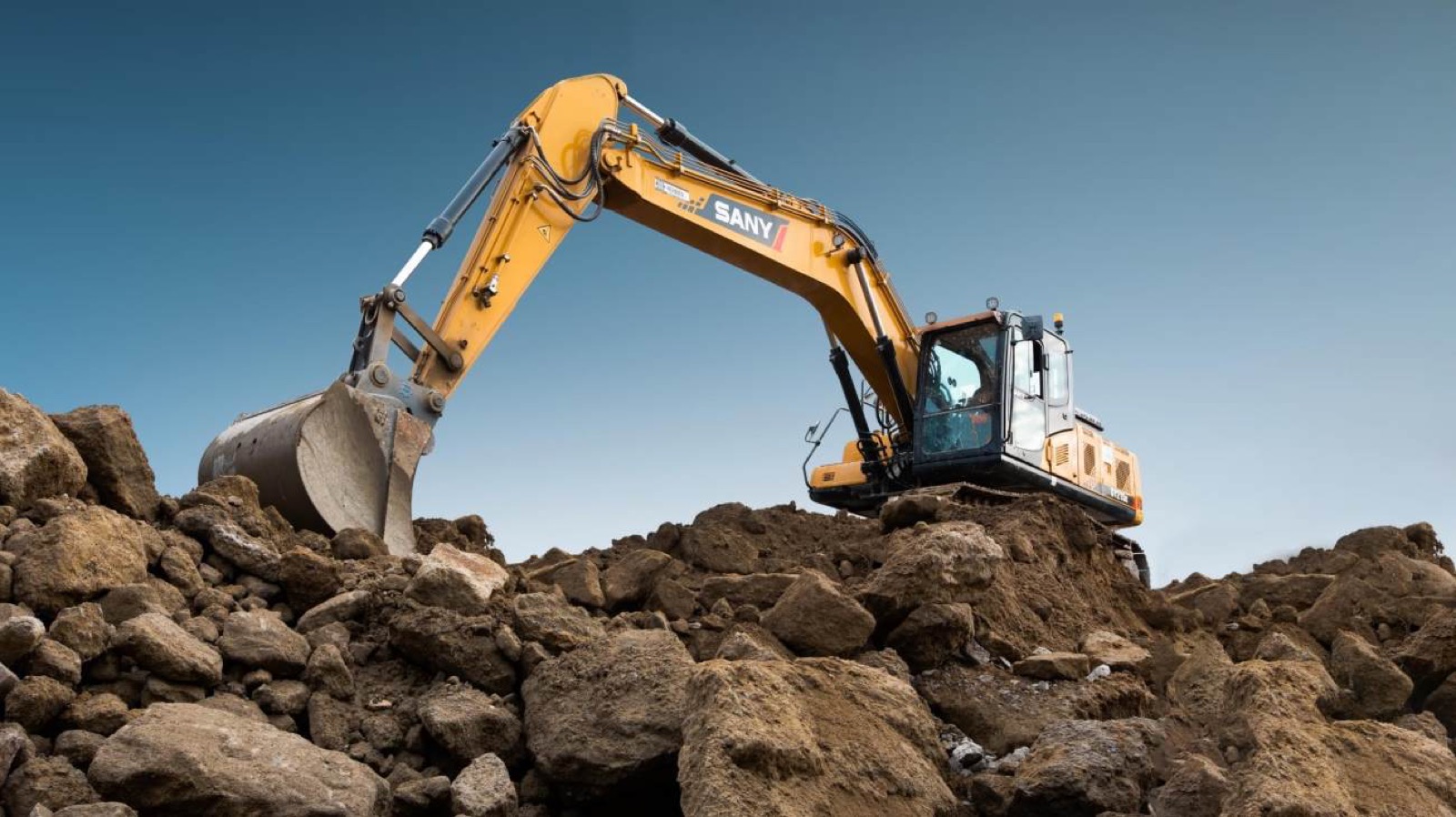 SANY excavator in operation