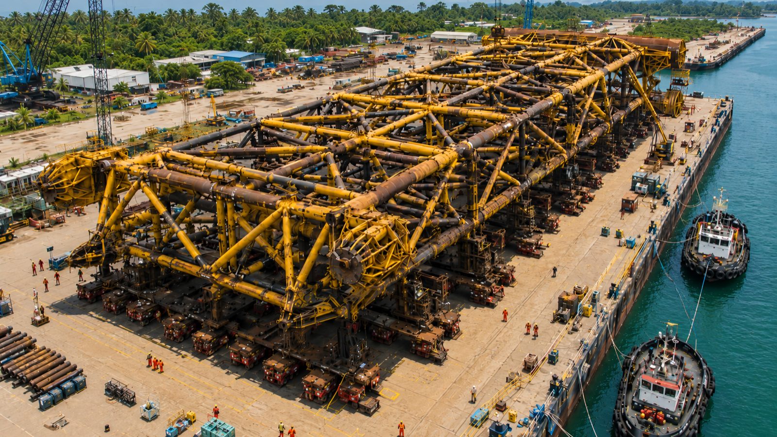 UES heavy-lift loadout of an oversized project module